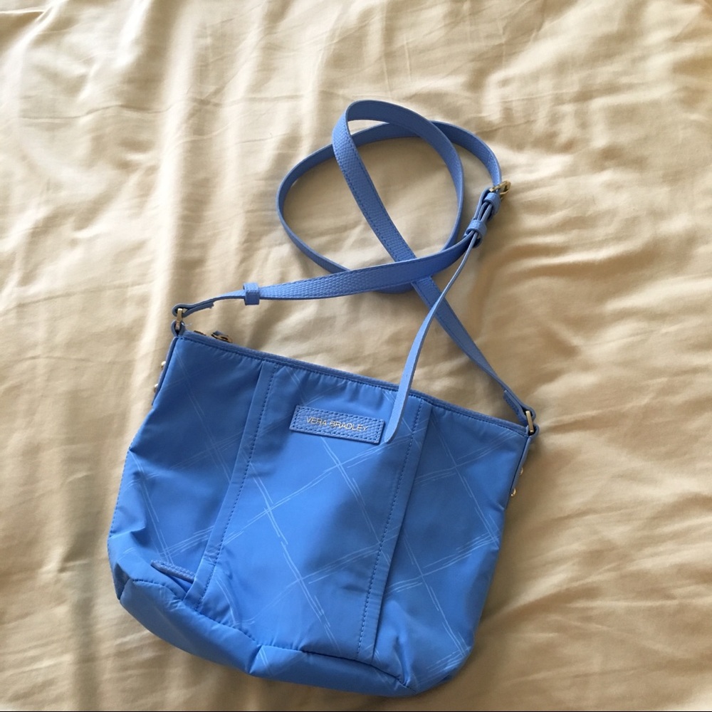EUC Vera Bradley Crossbody Light Blue Preppy Poly